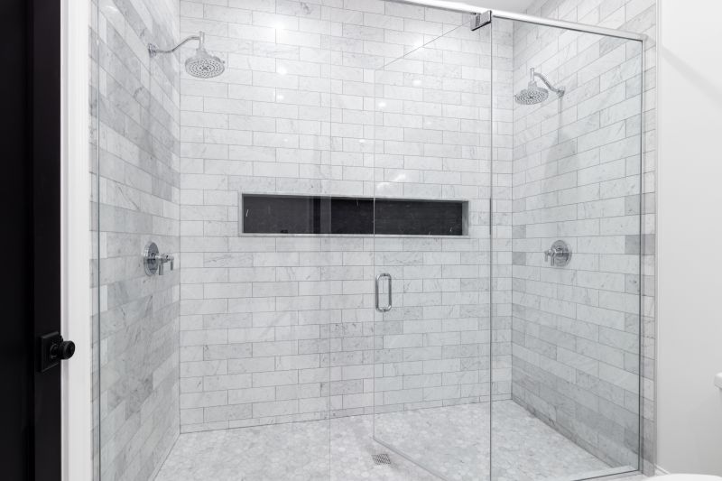 Open Shower with Multiple Showerheads